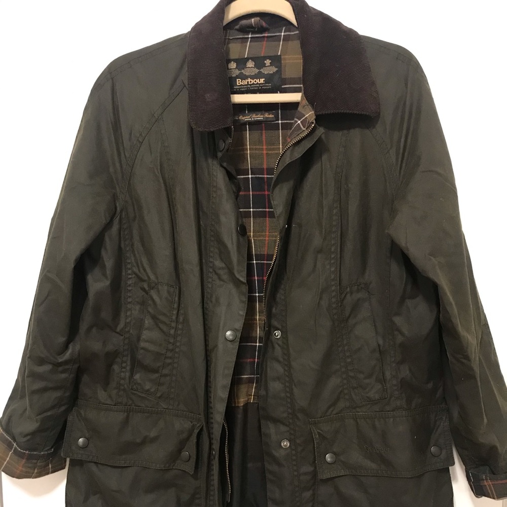 Green Barbour jacket size 10